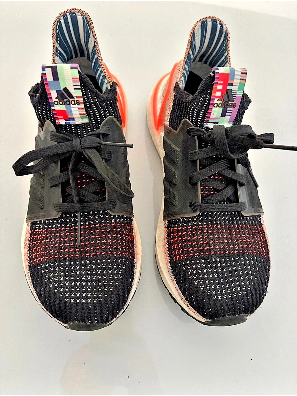 adidas Women UltraBOOST 19 Black Orange Athletic Shoes US 5 Women